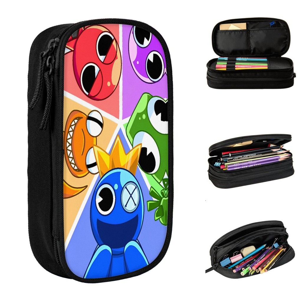

Rainbows Friend Game Pencil Case Cartoon Pencilcases Pen Holder Kids Big Capacity Bags Students School Gifts Stationery