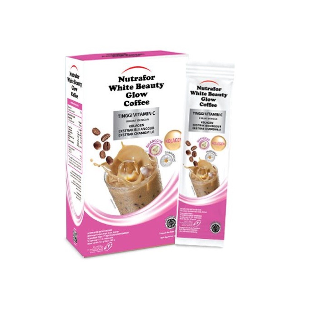 

Kopi Kolagen Nutrafor White Beauty Colagen Glow Coffee Isi 5 sachet/Kopi Kolagen BPOM/ Kopi Kolagen Dan Glutathion