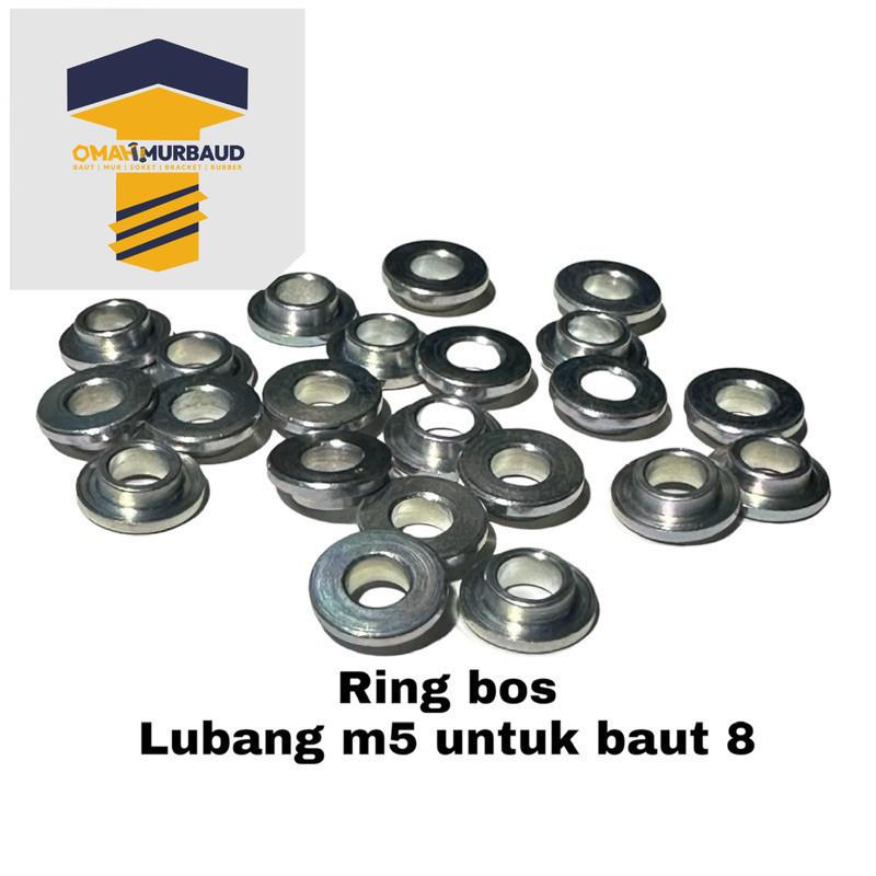 #bosh ring lubang m5 baut 8 ring topi busing bosh universla