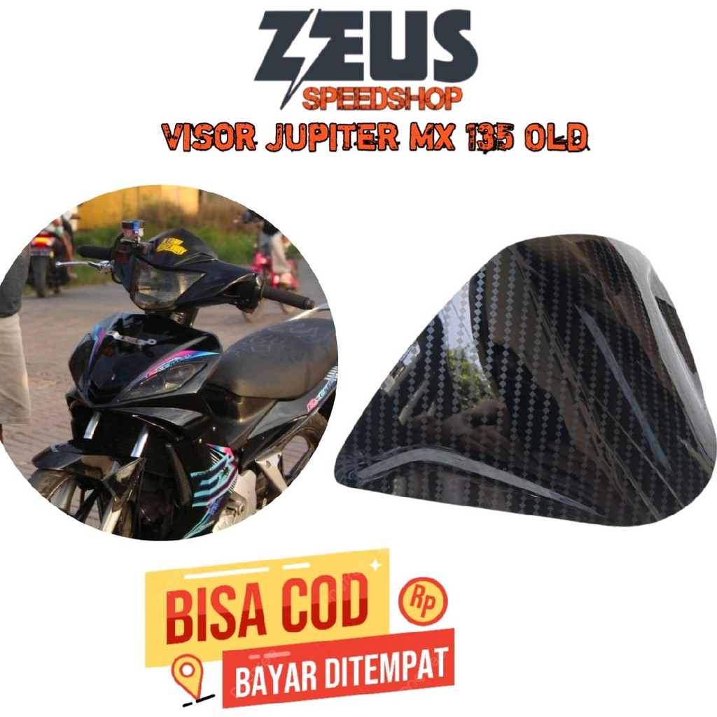 VISOR JUPITER MX OLD 135 VISOR CARBON VISOR VARIASI JUPITER MX OLD CARBON Motorcycle Aksesoris