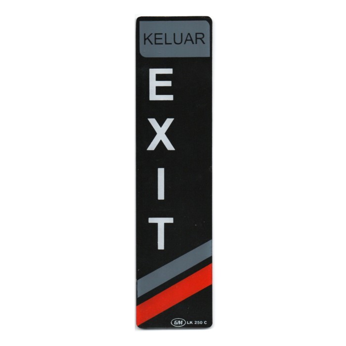 

Papan Tanda / Sign Board / Label Acrylic EXIT LK 250 C