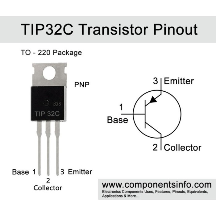 AMD99 Transistor TIP31 TIP32 TIP31C TIP32C NPN PNP 3A Driver Final Amplifier - TIP31C, GRADE A