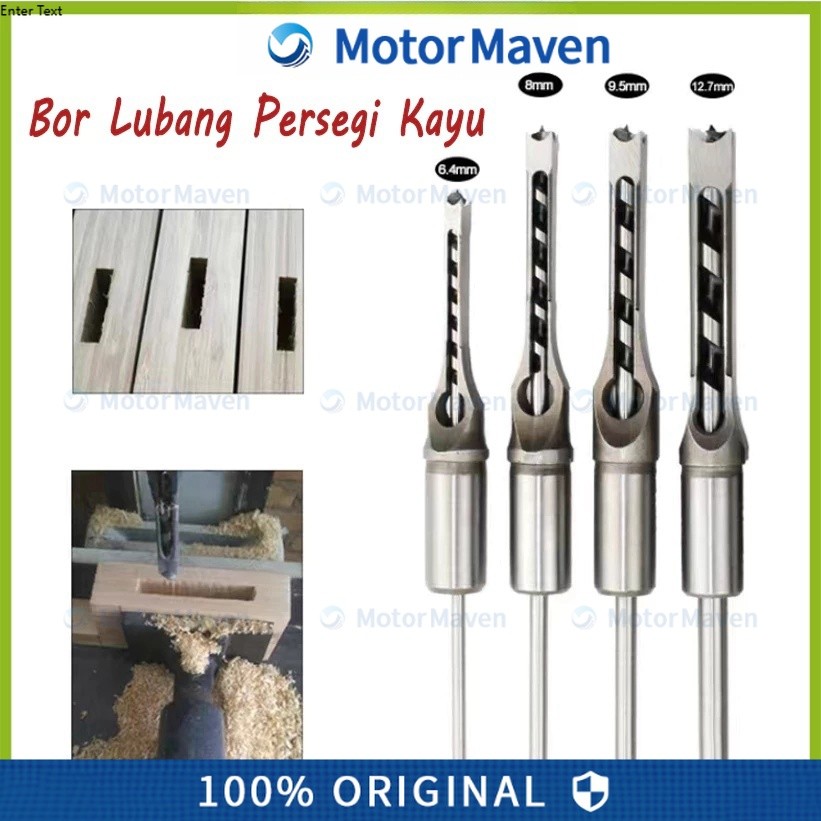 Mata Bor Kayu Bobok Mortising Chisel Drill bit 1/4 5/16 3/8 1/2 Lubang Kunci Kusen  Mortising Kit Mo