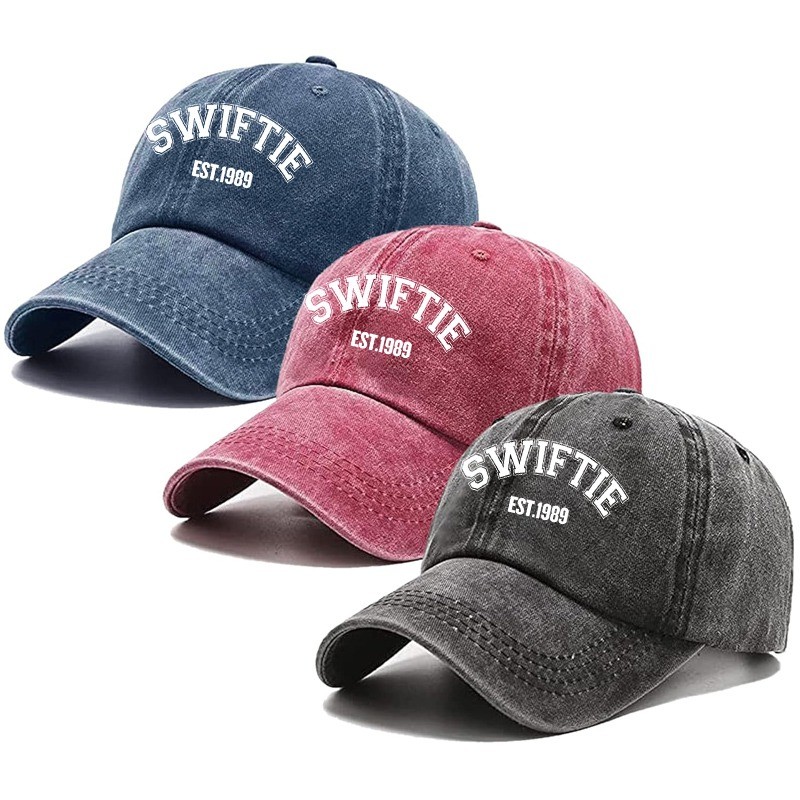 SWIFTIE Pink Letter Print Baseball Caps Men Women Cotton Dad Hat Summer Unisex Boys Girls Gifts From