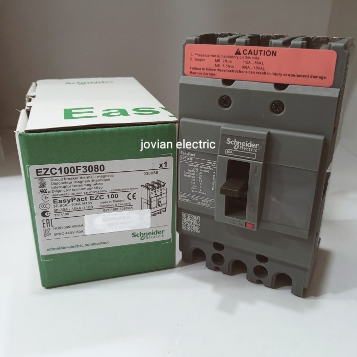 BO99 EZC100F MCCB 80A 3PHASE SCHNEIDER
