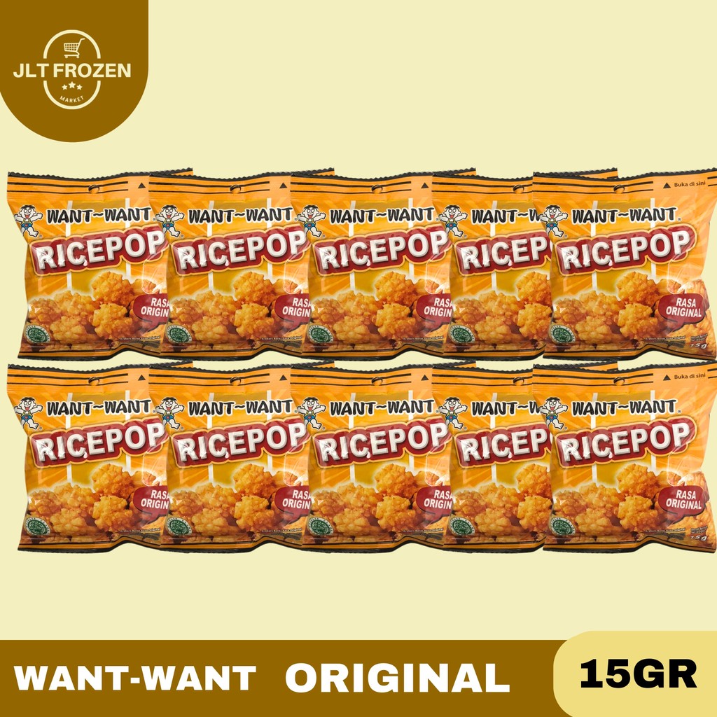 

Want Want Rice Pop Original / Barbeque / Sapi Panggang - Rice Crackers 1 Pak 10Pc 15gr