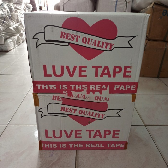 

(1 DUS ISI 72 ROL) Lakban Luve Tape 90 Yard / Lakban Murah Ekonomis