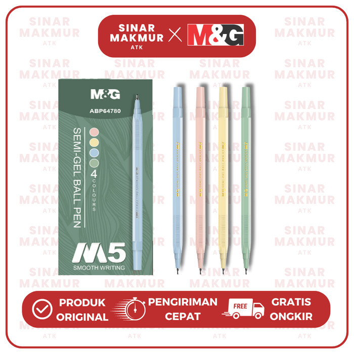 

Semi Gel Pen/Ball Pen/Pulpen Tip Warna Pastel 0.5mm M5 M&G (Lsn)