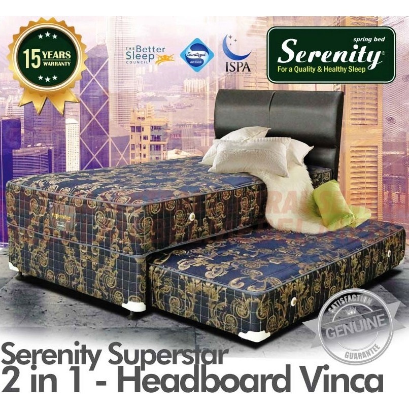 Kasur Spring Bed Sorong 2 in 1 FULL SET SERENITY ELITE Type Super Star