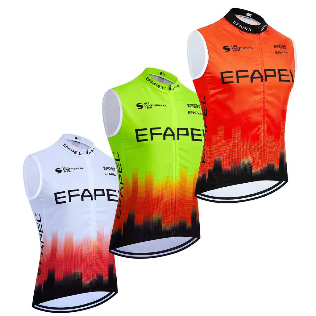 Fluor Green EFAPEL Cycling Jersey 2025 INEOS Bike Windbreaker Vest Men Women Ropa Ciclismo Sleeveles
