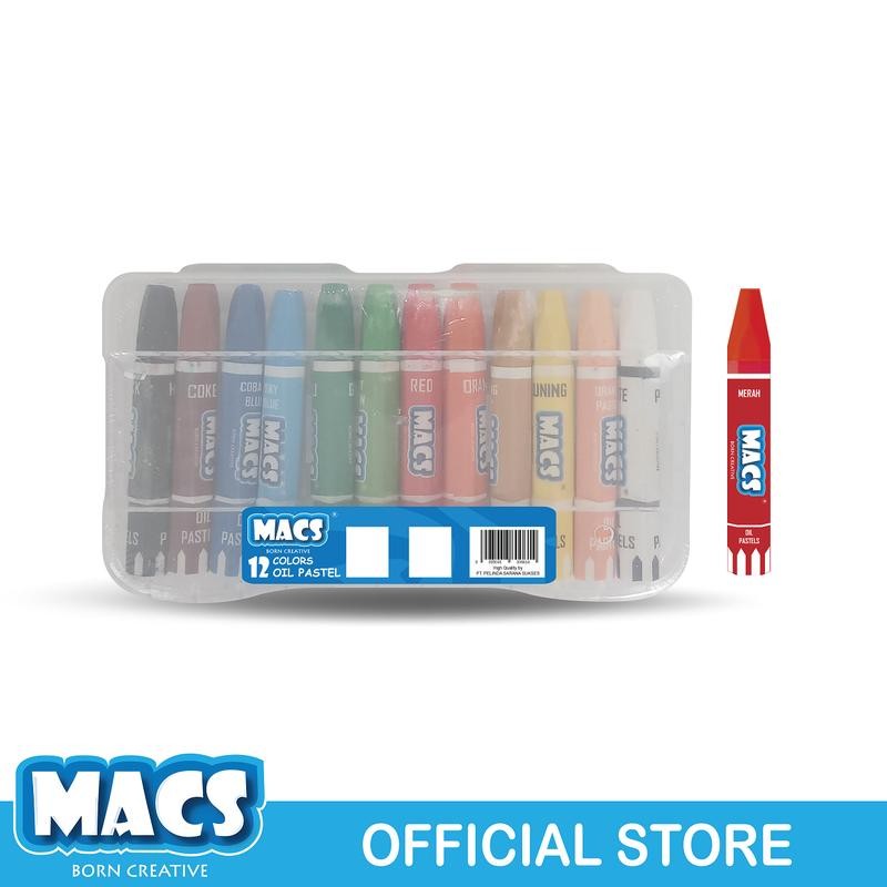 

CRAYON 12 warna MACS Crayon Oil Pastel Warna 12 Color