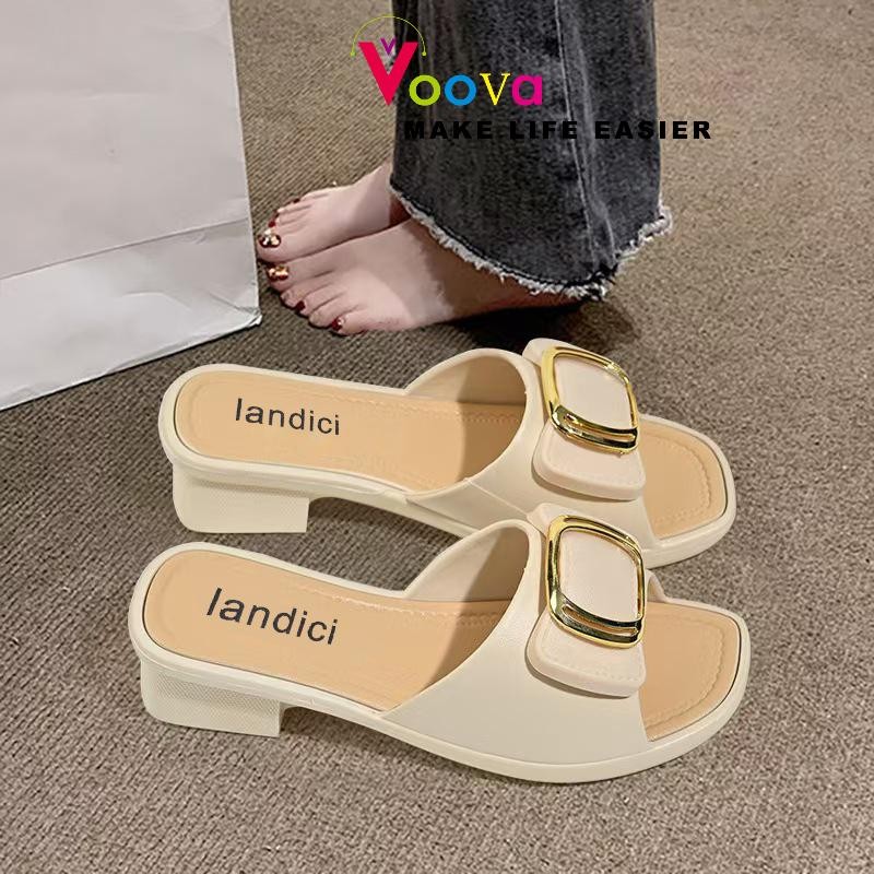 VOOVA Sandal Heels Wanita Karet/ Highheels Dewasa/ Heels Kantor Wanita/ Sandal Formal/ Sandal Wedges