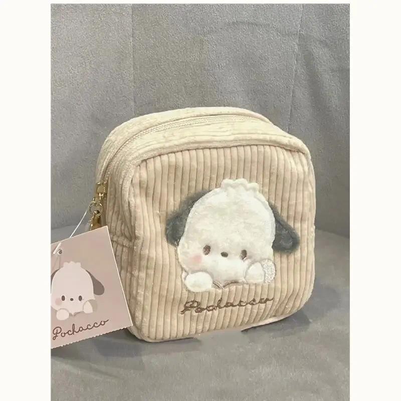 

Cherry Embroidery Pencil Bag Plush Pencil Case Stationery Pouch Bag Bear Lambwool Pencil Pen Pouch Cute School Supplies