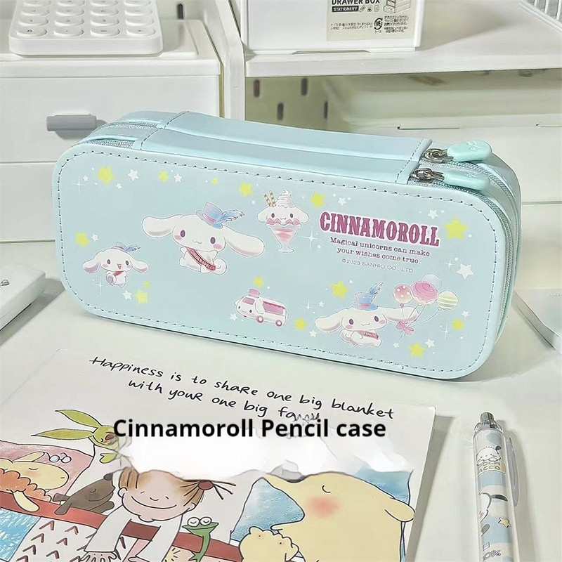 

New Kuromi Cinnamoroll Large Capacity Pencil Case For Girls Pretty Zipper Pen Pouch Children'S Complete Set Of School Supplies