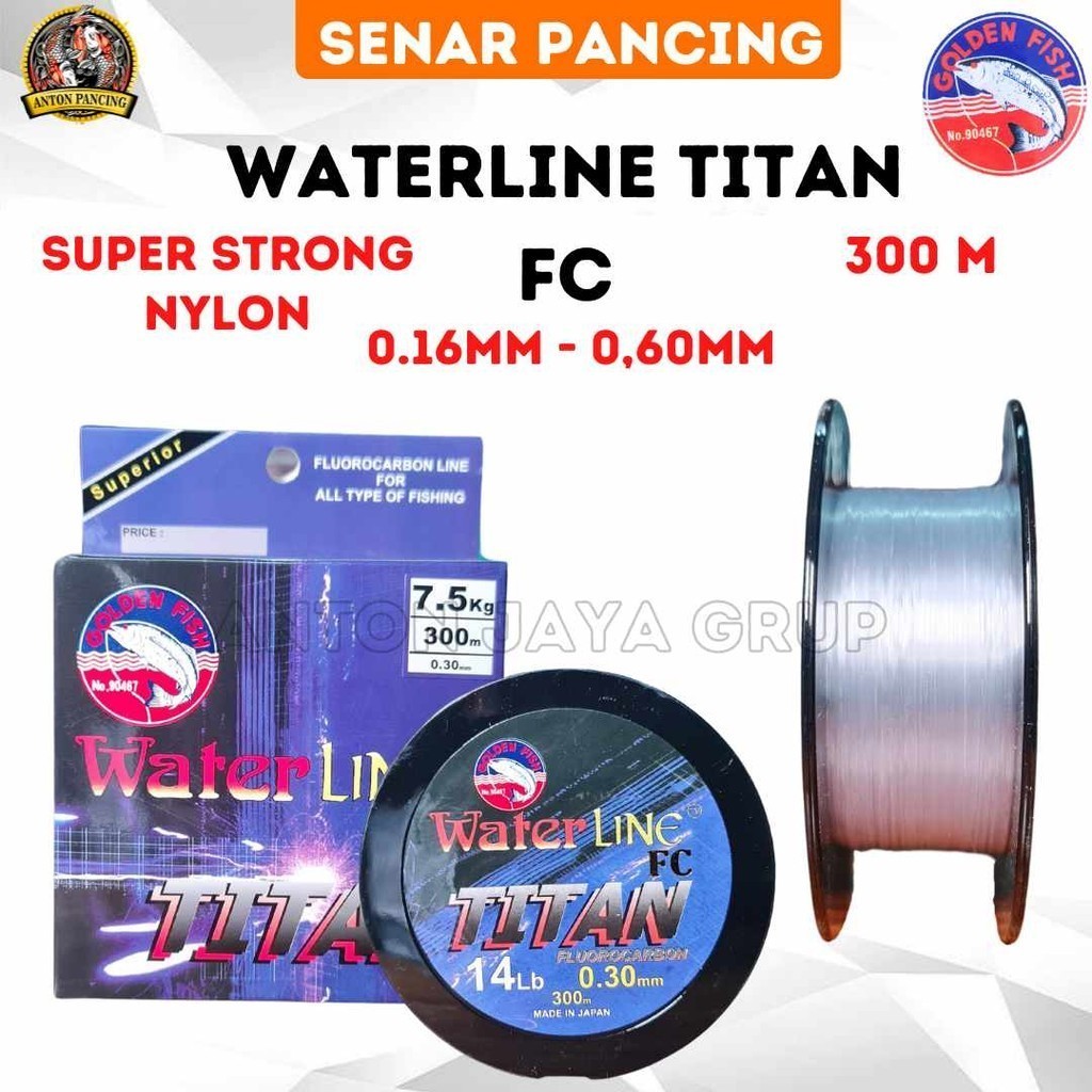 Senar Pancing Golden Fish Waterline Titan FC 300meter Superior Flourocarbon