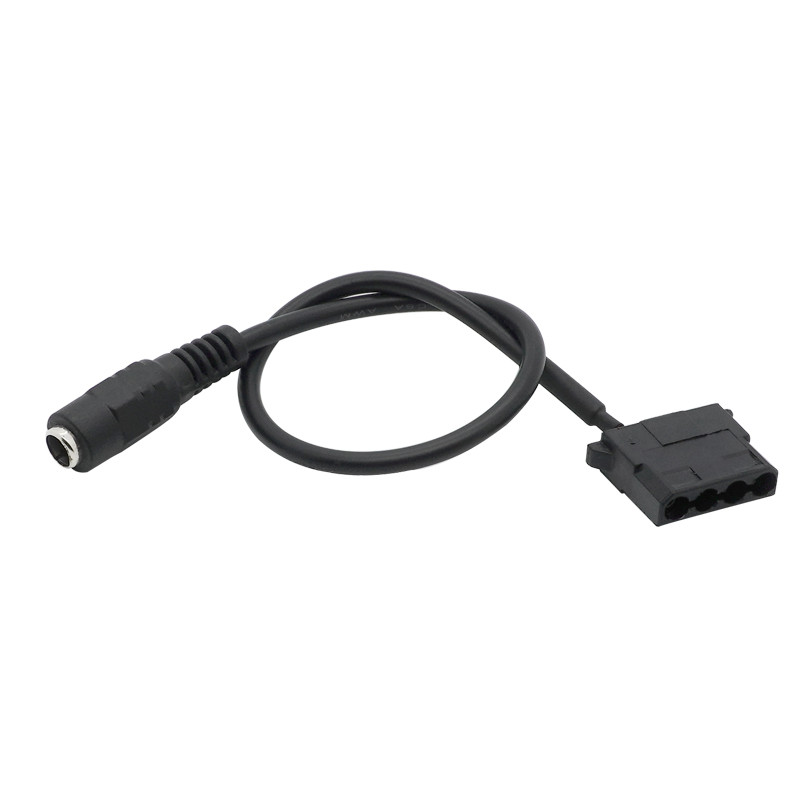 2pcs 28cm IDE Molex Female to DC 5.5*2.1mm Female Adapter Cable 12V