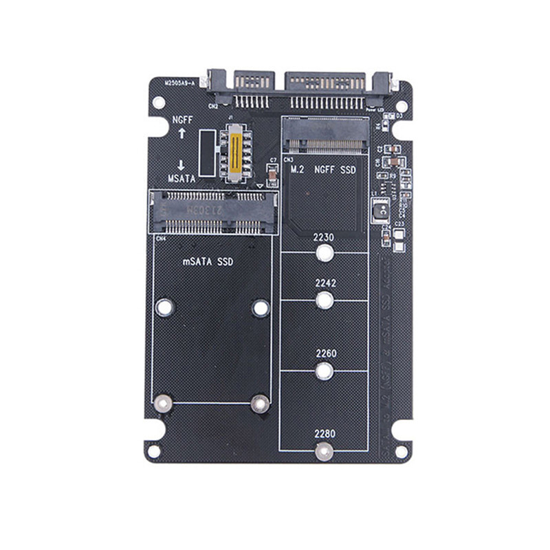 Adapter SSD M2 mSATA Adapter M2 SATA SSD mSATA SSD to SATA3.0 6Gbps Board 2.5" SATA to M2 Converter 