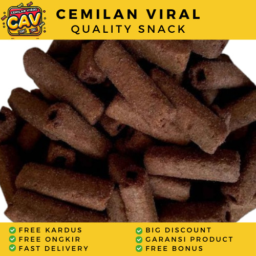

CAV STIK PANDAN COKELAT 1Kg Stik Roll Cokelat Stik Roll Pandan Stik Momogi Stik Momo Roll