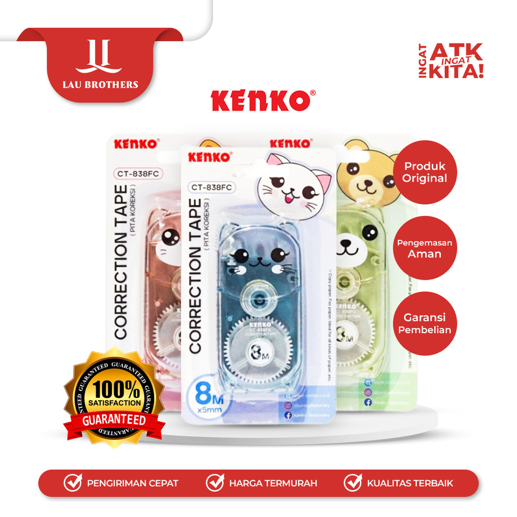 

KENKO PITA KOREKSI/ CORRECTION TAPE CT-838FC [8M x 5mm] (1PC)