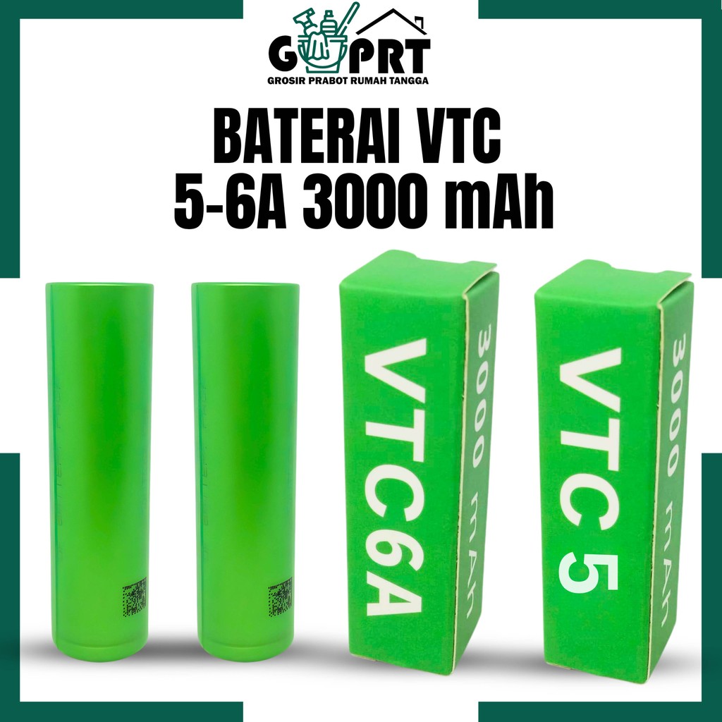 GPRT Baterai VTC 5 VTC 6 Sony Authentic 18650 2600mAh 3000mAh Vape Senter Battery Original Batre Isi