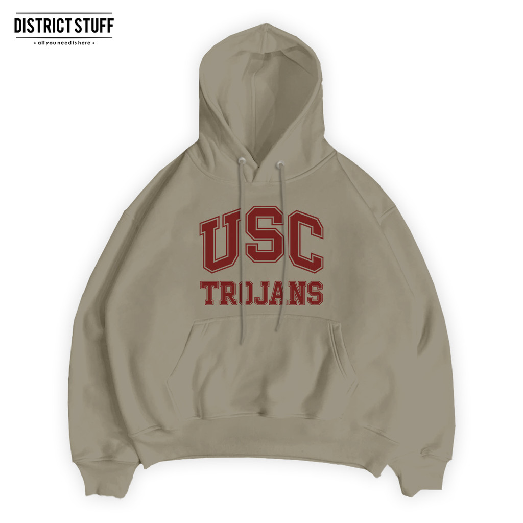 Hoodie Jumper USC Trojans Jaket Pria Wanita Cotton Fleece Premium
