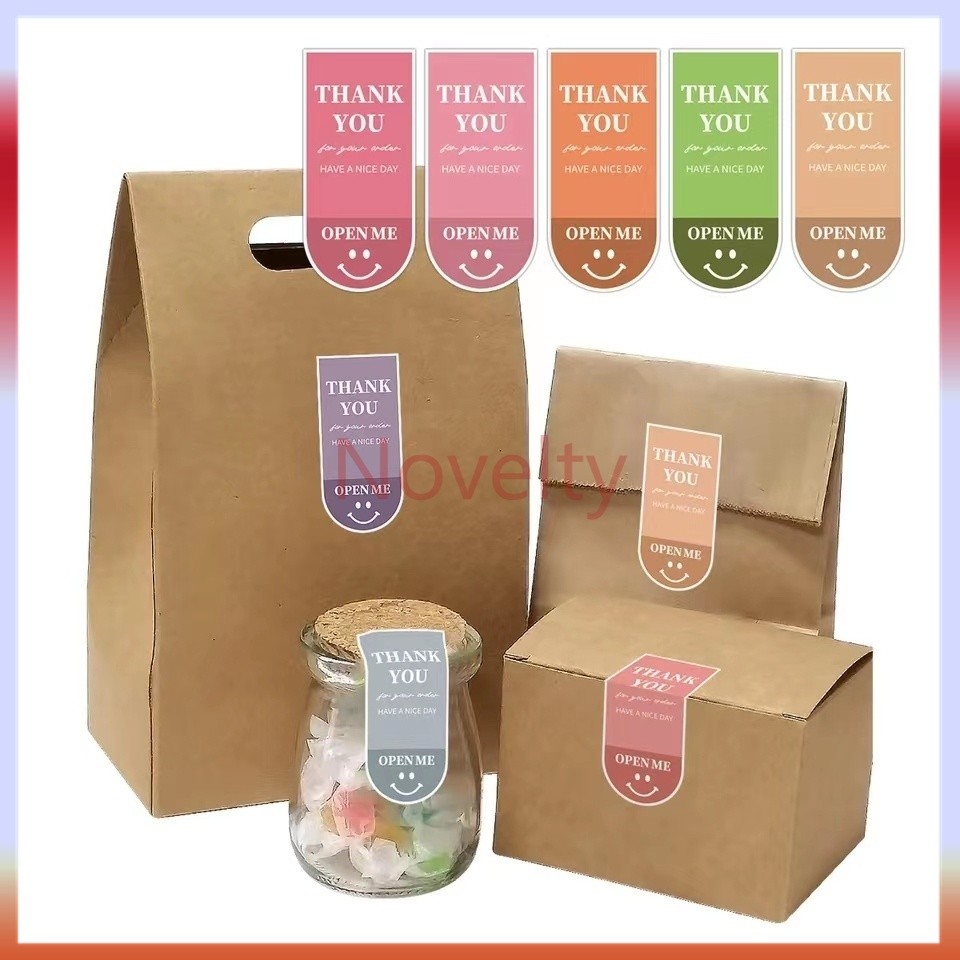 

Novelty Smile Emoticon Terima Kasih Stiker//Stiker Tag Buka Saya Terima Kasih Semoga Harimu Menyenangkan - 100pcs