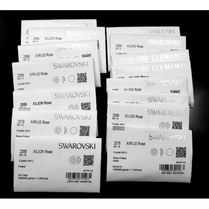 Swarovski Payet Jahit Bulat Lochrose 5mm - Pink Kristal