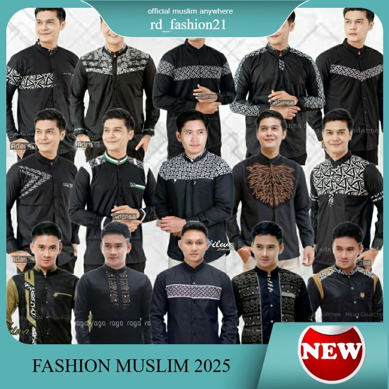 Baju Koko Azzahir Koko Syubbanul Muslimin Baju Koko Hadroh Muslim Pria Kemeja koko Sragam Atasan