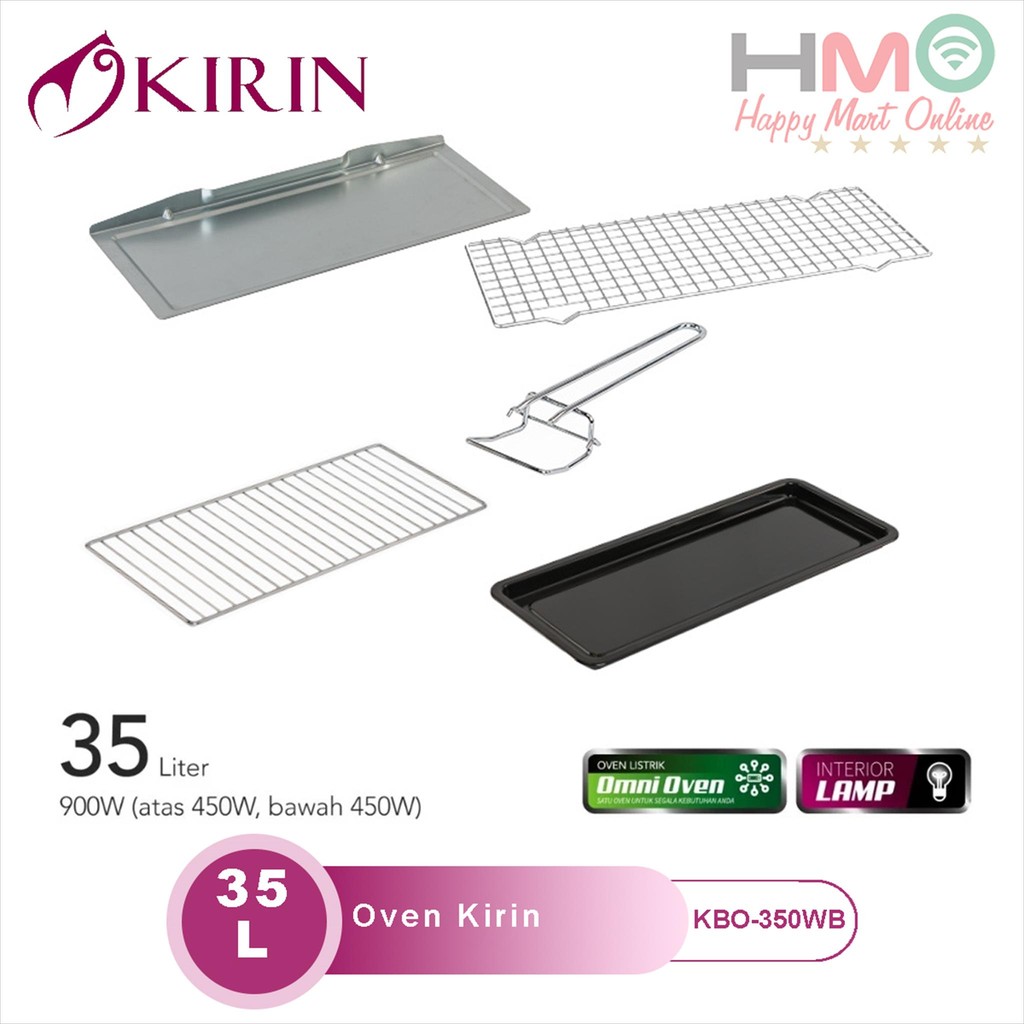 Kirin Oven 35 Liter KBO-350 Low Watt Pemanggang Omni Oven Wide Body Lebar Toaster 35L Kirin KBO 350