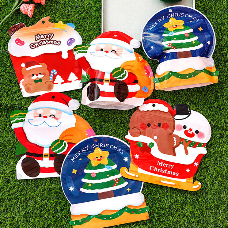 

[PAPERU] Christmas Series Ziplock Goodie Bag Hampers Gift Packaging Bag Kantong
