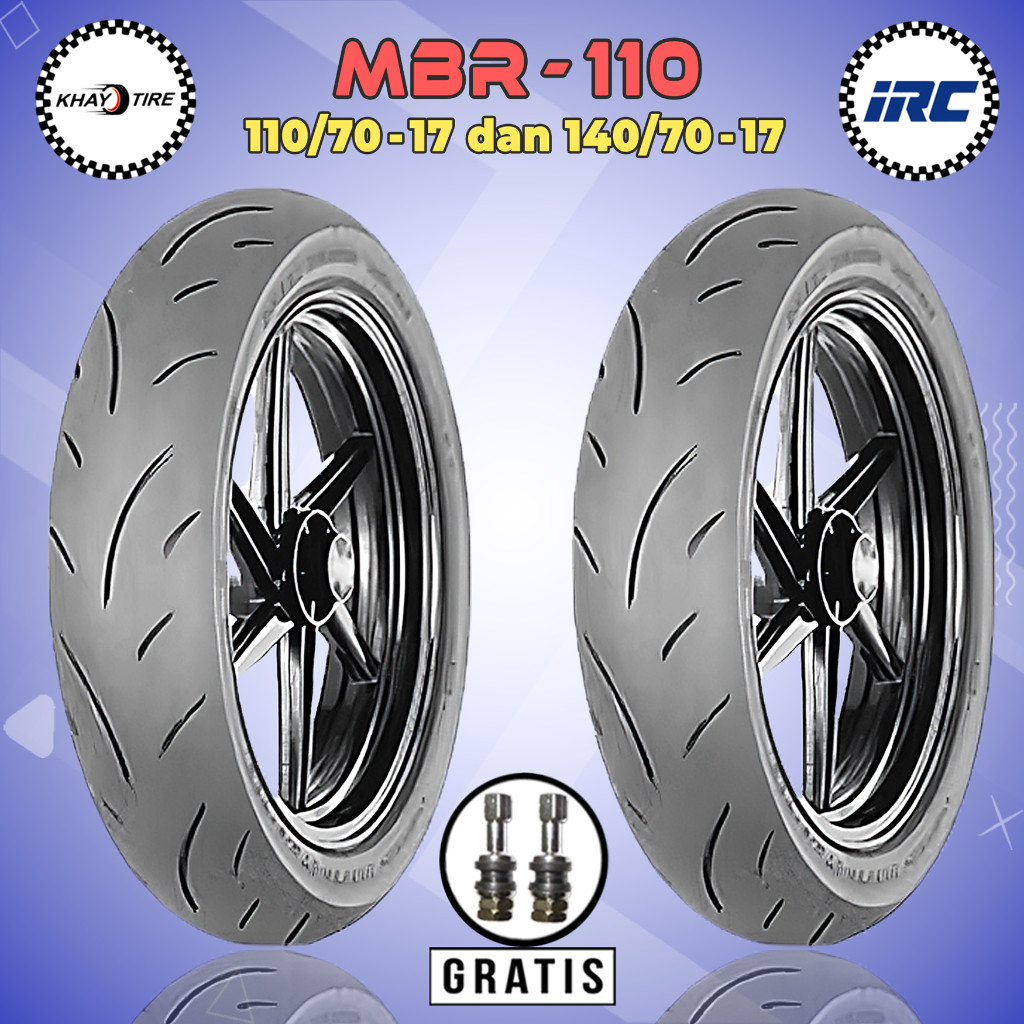 Paket Ban Motor Soft Compound IRC MBR-110 110/70-17 + 140/70-17 Tubeless