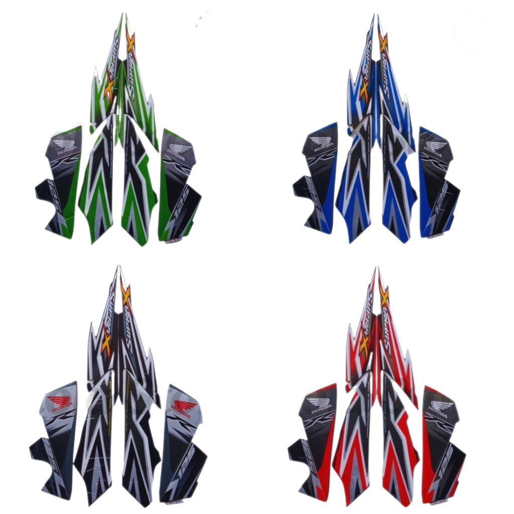 Striping Stiker Honda Supra X 125 R 2012 List Body Standar Motor Honda Supra X 125 R 2012