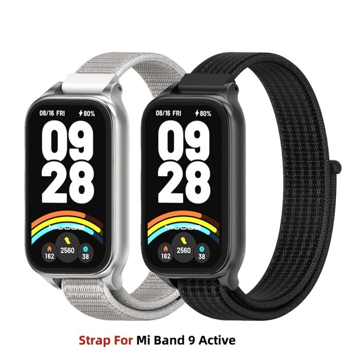 Case Strap Nylon Xiaomi Band 9 Active / Bumper Silicone 2in1 Strap Nylon and Case Xiaomi Band 9 Acti