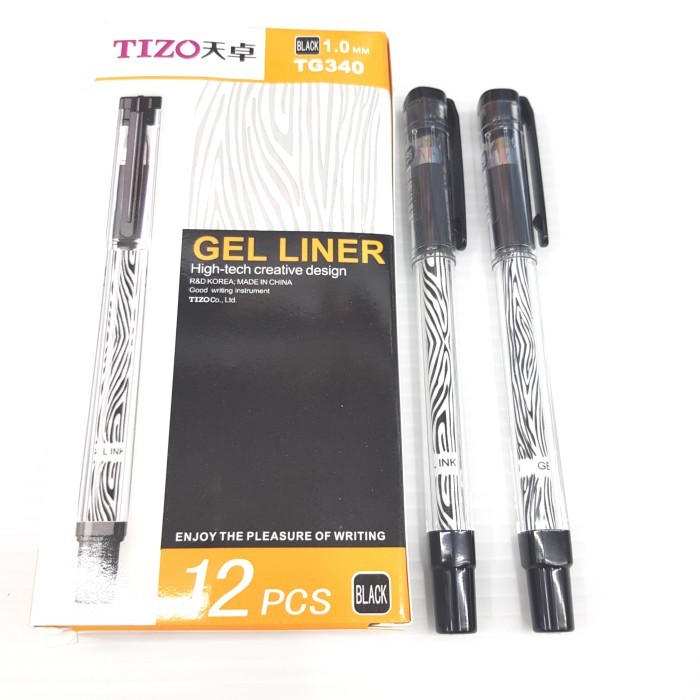 

[New Arrival] Pen Gel Tizo TG340 Isi 12 Pcs - Hitam