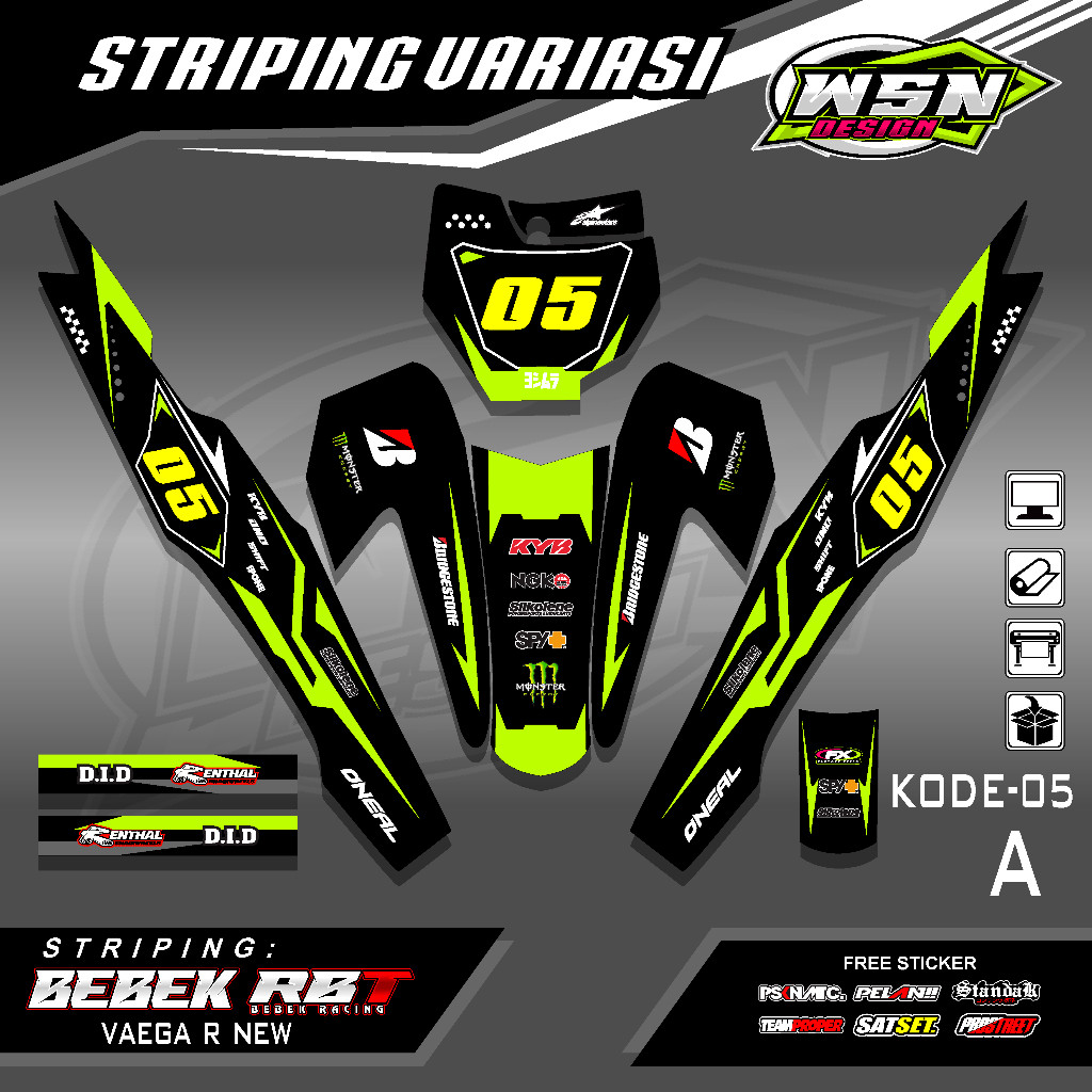 STRIPING YAMAHA VEGA R NEW MOTOR RBT BEBEK MODIF SUPERMOTO