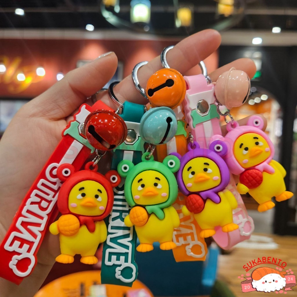 SBT Gantungan Kunci Upset Duck Silikon Tebal / Ganci Upset Duck / Ganci Bebek / Gantungan Kunci Bone