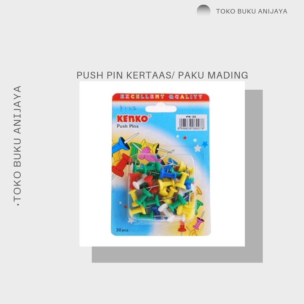 

PUSH PIN KERTAAS/ PAKU MADING MEREK KENKO Kantor