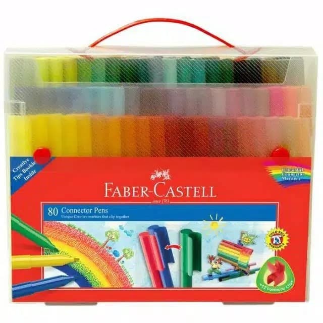 

[New Arrival] Connector Pen 80 warna Faber Castell Gift Set / Spidol mewarnai Kreati