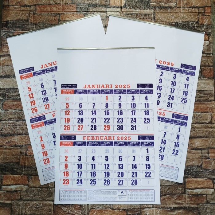 

Kalender Kerja Dwibulan (6 lembar) ukuran 32 x 48 cm tahun 2025