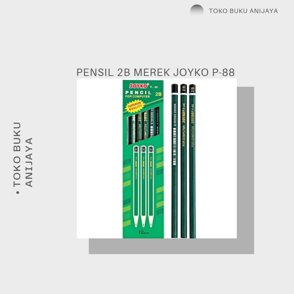 

PENSIL 2B MEREK JOYKO P-88 1PACK ISI 12PCS Stationery