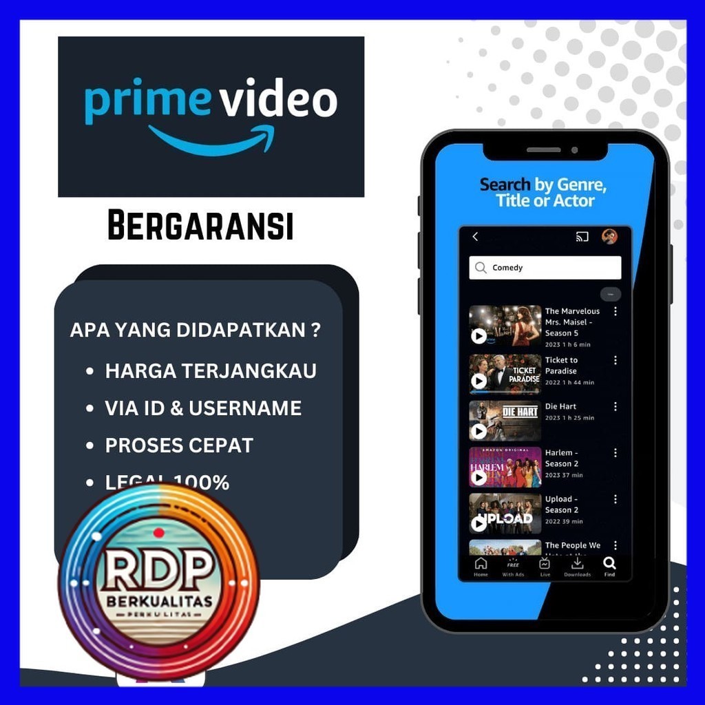 Akun Prime Video Premium 1 Tahun Garansi Full