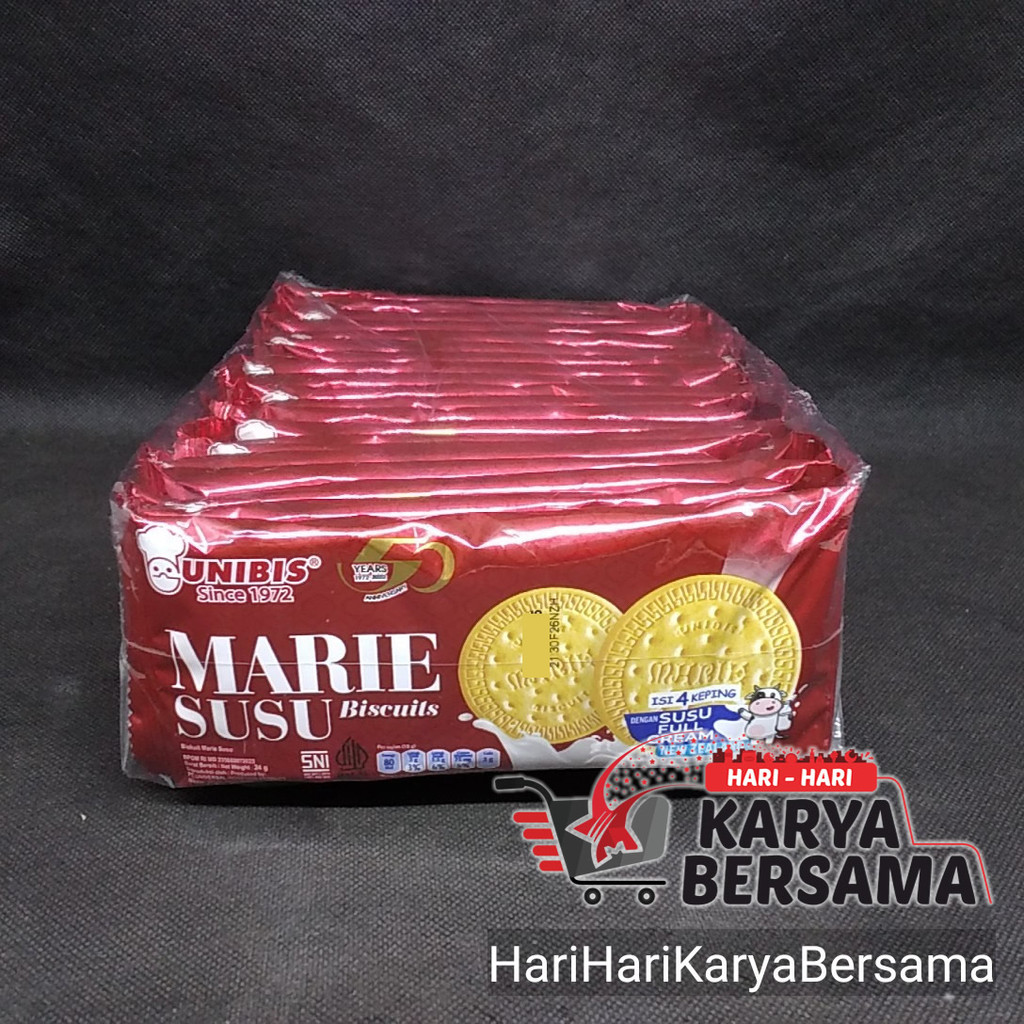 

MAKANAN RINGAN UNIBIS BISKUIT MARIE SUSU PACK 20'S X 24GR