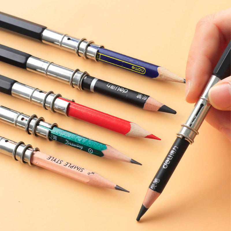 

1 Pcs Adjustable Dual Head /Single Head Pencil Extender Holder Sketch School Office Painting Art Write Tool for Writing Gift