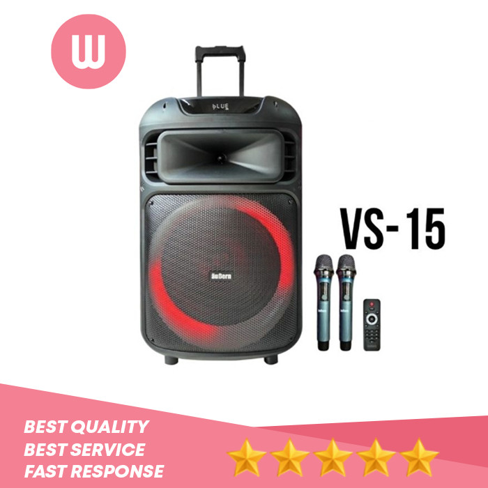 AuBern VS-15 Original Speaker Active Portable 15 inch Bluetooth Garansi Resmi AuBern
