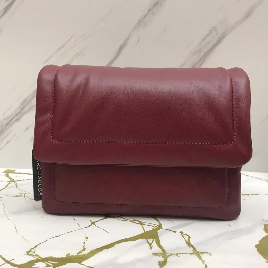 Marc Jacobs Mini Pillow Bag Leather in Pomegranate