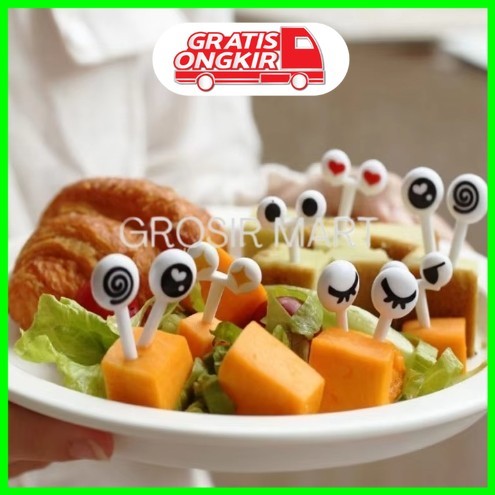 Tusukan Bento Lucu Karakter Gemoy Jerapah Gajah Mata Tusukan Gemoy Garpu Bento Buah Kue Dessert Food