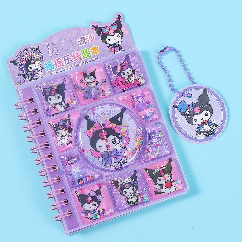 

Note Book Ring S*nrio L*bubu 3D Quicksand Shake Buku Catatan Karakter Kartun Anak - GG0456