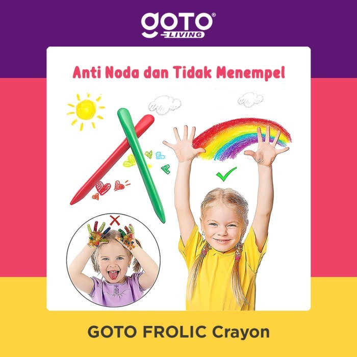 

Goto Frolic Crayon Krayon Pensil Warna Set Lengkap Kerayon Anak - 24 PCS