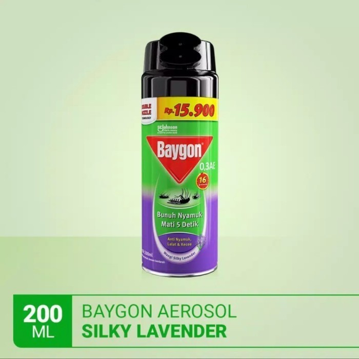 NEW BAYGON AEROSOL SILKY LAVENDER 200ML