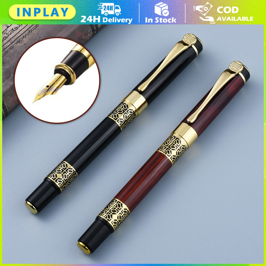

Pulpen Ukiran Oriental / Alat Tulis Kaligrafi Cina Elegan untuk Ayat Suci & Hadiah Budaya / Pena Tanda Tangan Logam Antik
